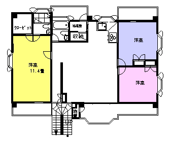 売アパート(外人向け) 宜野湾市伊佐FⅣ間取り図