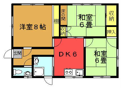 島袋氏貸家間取り図